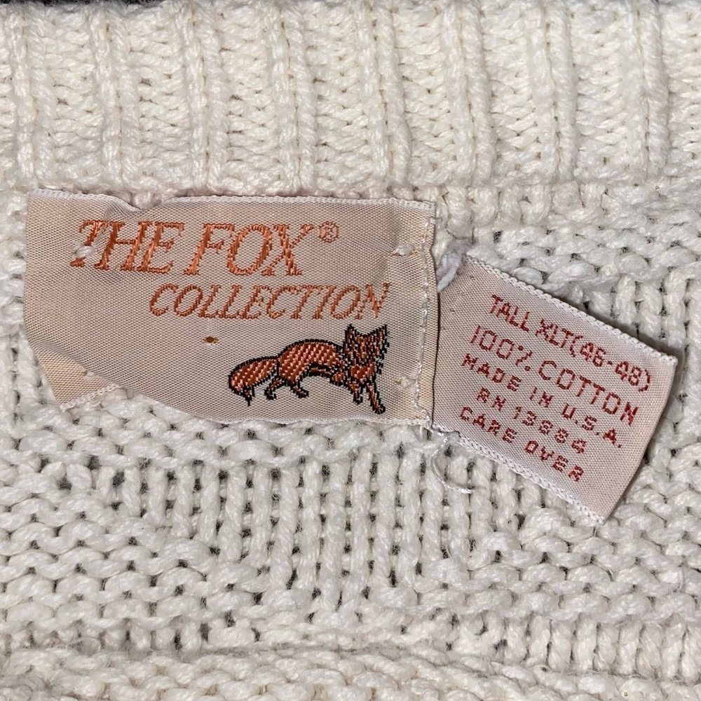 Vintage 1980’s The Fox Collection Men’s Sweater Sz XLT - Picture 3 of 3